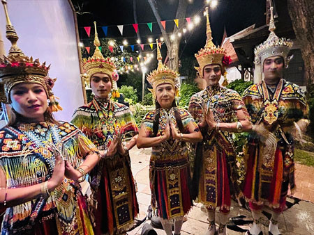 Manora Dancers Posing For Photo At Anavana New Year's Eve 2024 Fiesta