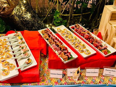 Some Of The  Hors d'oeuvres Served At Anavana New Year's Eve 2024 Fiesta