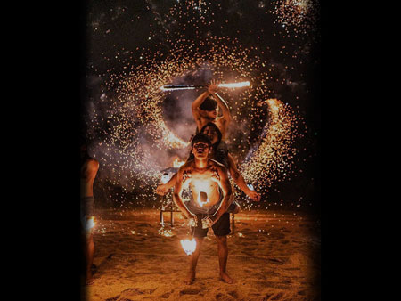 Anavana Fire Show On The Beach