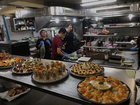 Anavana Kitchen Staff Preparing New Year's Eve Dinners