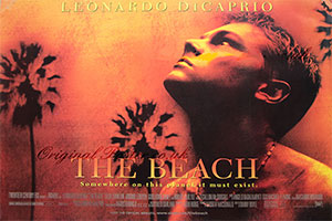 "The Beach" movie display.